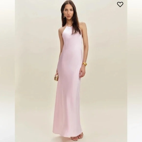 Reformation Jeany Silk Dress in Cherry Blossom Brand New - Picture 5 of 8